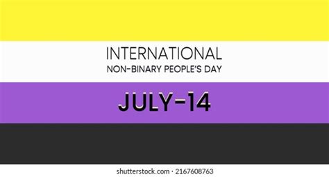 International Nonbinary Peoples Day Flag Celebrated Stock Vector