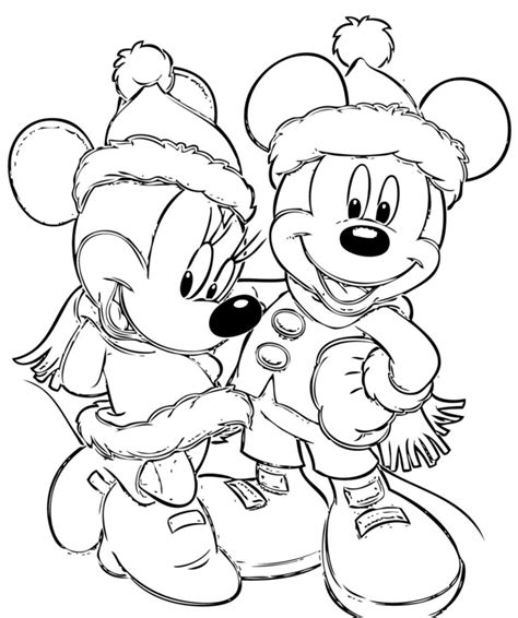 Dibujos Para Colorear Pintar Imprimir Mickey Mouse Navidad Pdmrea