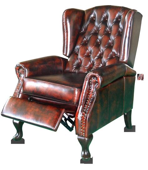 Brown Leather Wingback Recliner Chair Odditieszone