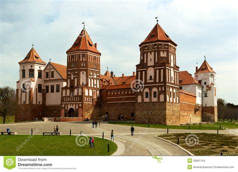 The Mirsky Castle Complex Is The Famous Landmark Of Belarus Stock Photo