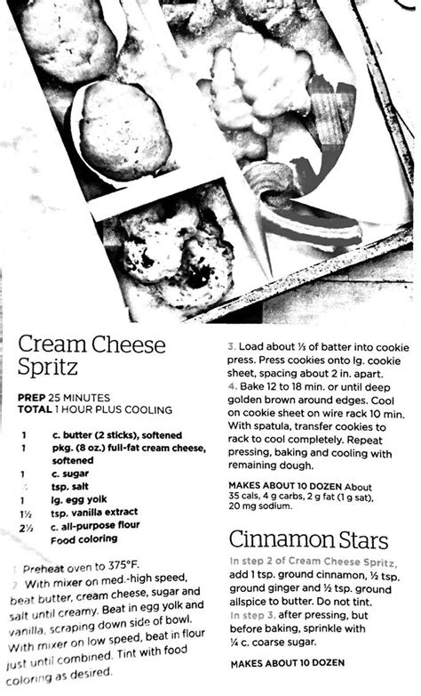 If you can avoid these, you'll off to a strong start. Cream Cheese Spritz cookies from Good Housekeeping ...