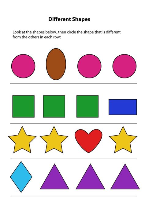Kindergarten Similarities And Differences Worksheets