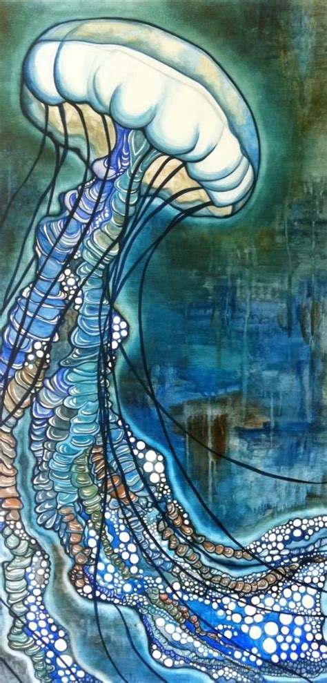 Pin By Muriel Mimura On Art Jellyfish Art Sea Life Art Sea