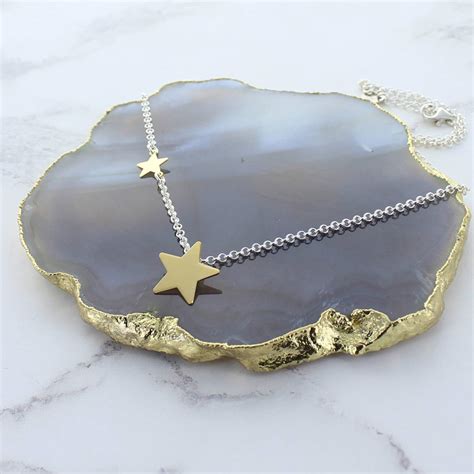 Star Gold And Silver Necklace By Francesca Rossi Designs