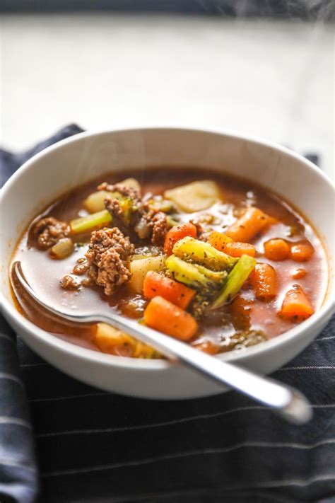 People with diabetes need to monitor how their diet and insulin medication affect their blood glucose levels. hamburger soup recipe in 2020 | Hamburger soup, Soup and ...