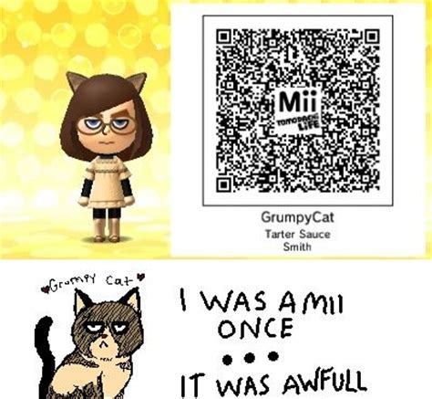 Also, a lot of information is broadcast on the official game channels. Grumpy Cat Tomodachi Life Mii Qr Code | t o m o d a c h i ...