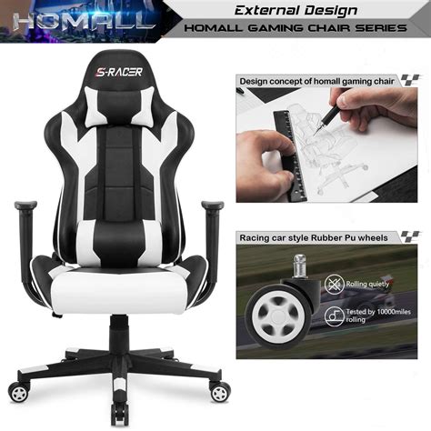 Buy Homall Gaming Chair Office Chair High Back Computer Chair Leather Desk Chair Racing