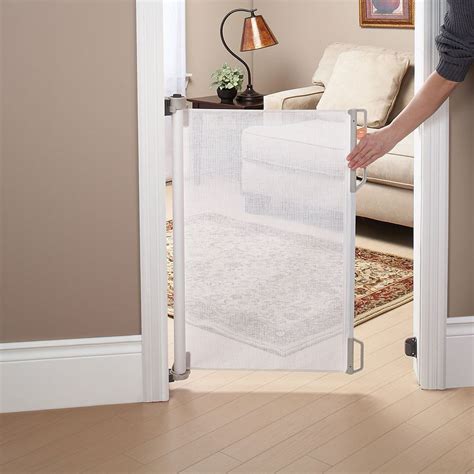 Bily Retractable Safety Gate White Diy Baby Gate Baby Gate For