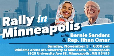 Watch Live Bernie Sanders Ilhan Omar Set To Rally Forces In Minneapolis