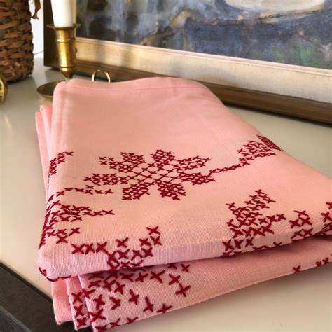 Floral Tablecloth Vintage Scandinavian Linen Cotton Hand Etsy Sweden