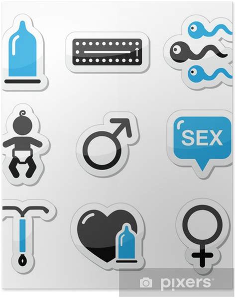 Poster Methoden Der Empfängnisverhütung Sex Sex Vektor Icons Pixers At