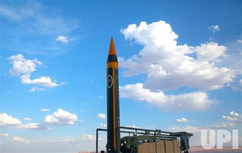 Photo Iran Unveils New Ballistic Missile That It Says Can Reach Israel