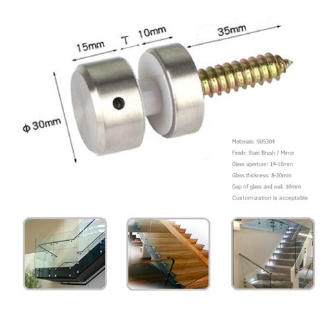 High Quality Staircase Balcony Frameless Glass Guardrail Standoff