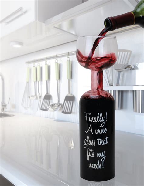 The Full Wine Bottle Glass Lets You Hold The Whole Bottle In One Glass
