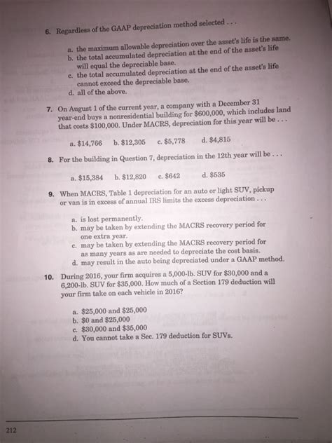 Not only did it facilitate recording that $4 accumulated depreciation is also important because it helps determine capital gains or losses when and if imagine that you ended up selling the delivery van for $47,000 at the end of the year. 6. Regardless of the GAAP depreciation method selected.. a ...
