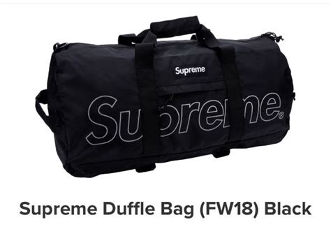 Supreme Duffle Bag Fw18 Black Luxury Bags And Wallets On Carousell