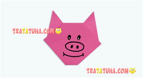 Origami Pig Face A Simple Variant For Kids