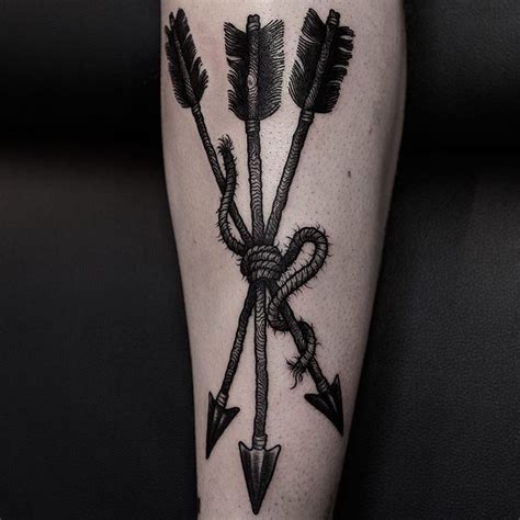3 Arrows From A Couple Of Days Ago 3 Arrow Tattoo Arrow Tattoo Design
