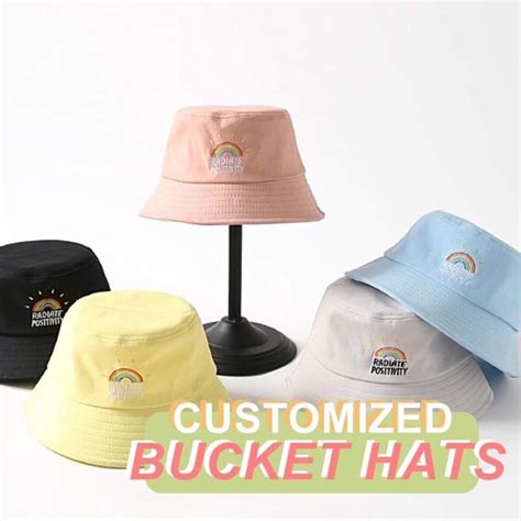Customized Embroidered Bucket Hats Shopee Philippines