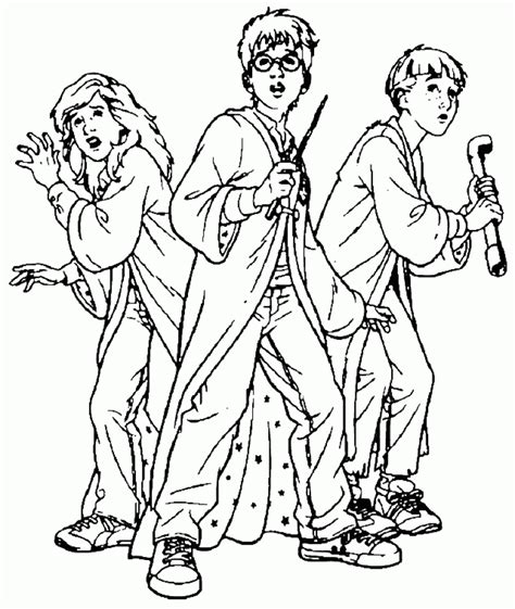You can see an example of one that she did on this page. Harry Potter Coloring Pages For Kids - Coloring Home
