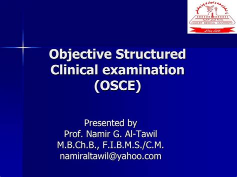 Ppt Objective Structured Clinical Examination Osce Powerpoint