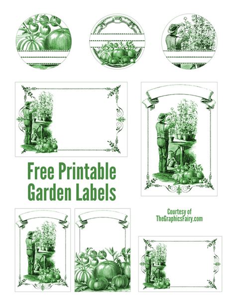 Garden Mason Jar Labels The Graphics Fairy