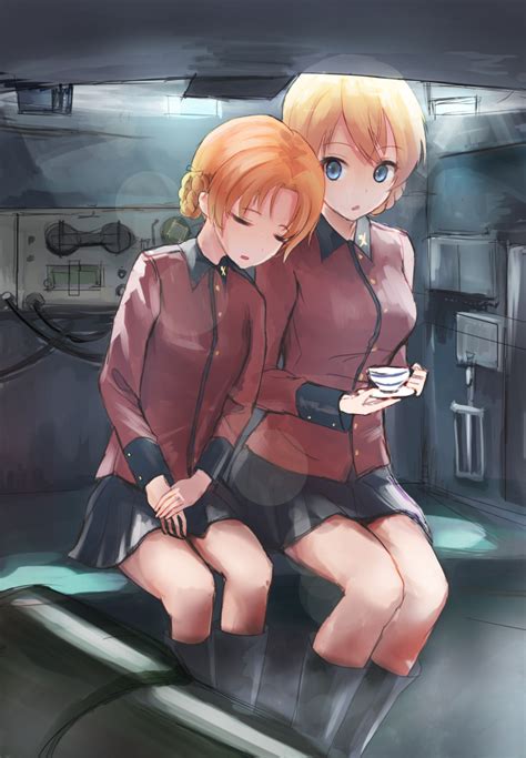 Darjeeling And Orange Pekoe Girls Und Panzer Drawn By Figurehead