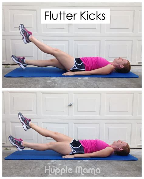 flutter kicks exercise abs workout fit board workouts