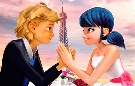 Marinette And Adrien Holding Hands Miraculous Ladybug Marinette And