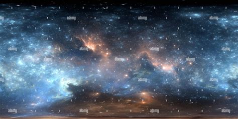 360° View Of 360 Degree Space Nebula Panorama Equirectangular