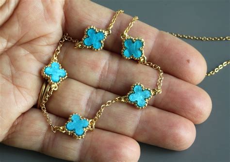 MADE TO ORDER Turquoise Flower Necklace Multi Motif Etsy