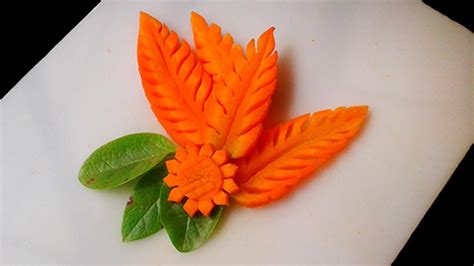 Simple Carrot Leaf Design 3 Beautiful Designs Fruit And Vegetable