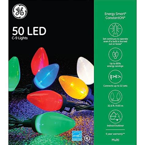 Ge Energy Smart Colorite 50 Light Led Multi Color C9 Light Set Holiday