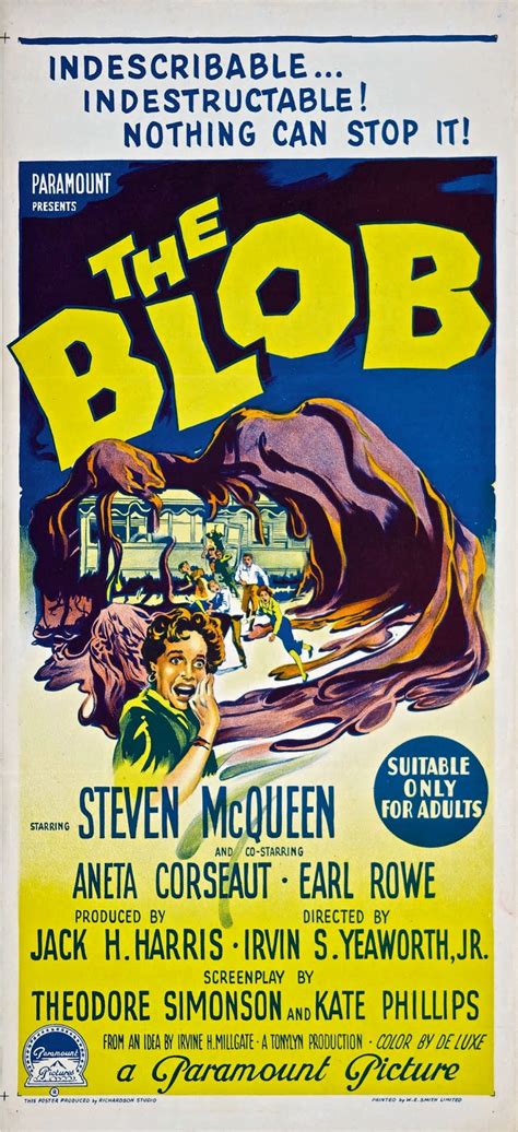 The Blob 1958 Movie Posters Science Fiction Movie Posters Classic