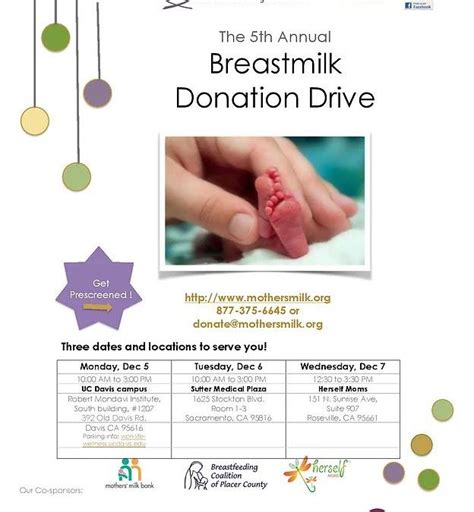 The 5th Annual Breastmilk Donation Drive Mothers Milk Bank