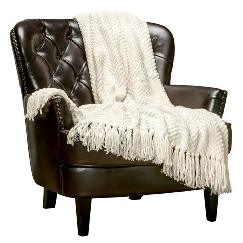 Chanasya Textured Knitted Super Soft Throw Blanket With Tassels Warm