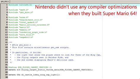 Super Mario 64 Source Code Youtube