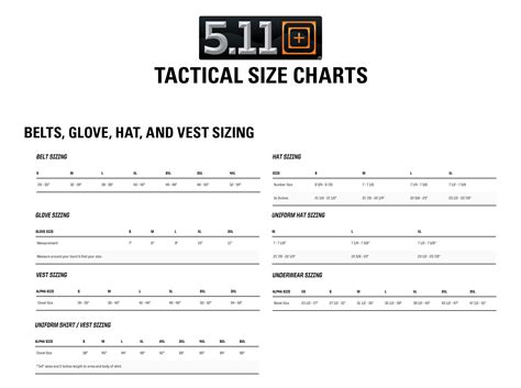 511 Tactical Belt Size Chart A Visual Reference Of Charts Chart Master