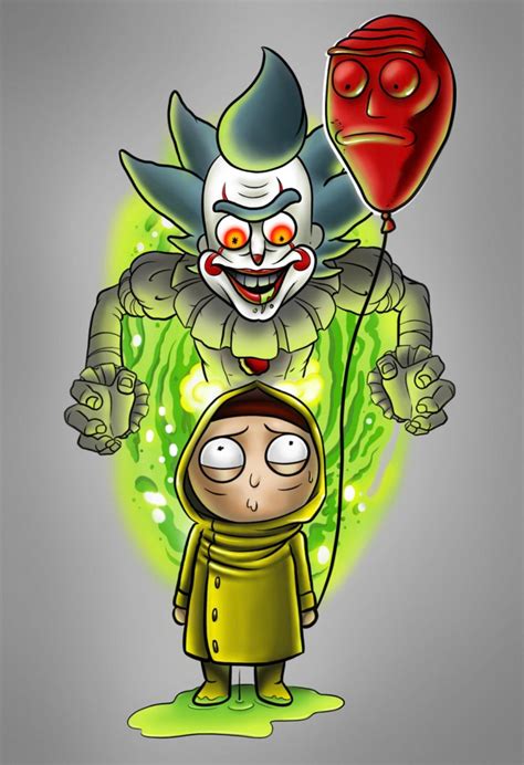 Rick And Morty X Pennywise Rick And Morty Drawing Rick And Morty