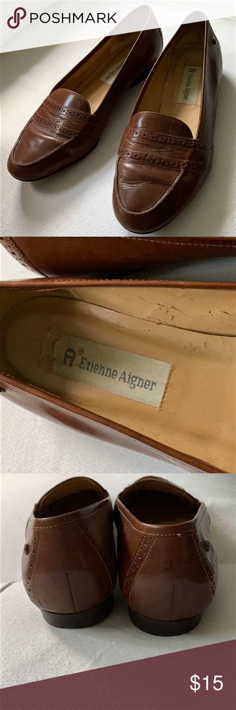 Vintage Etienne Aigner Leather Loafers Size 75 Etienne Aigner