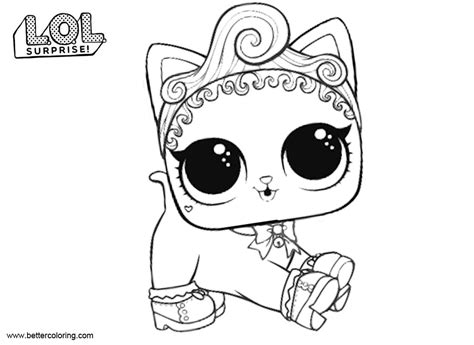 Lol Coloring Page Cat Lol Surprise Coloring Pages Pdf Queen Bee Pets