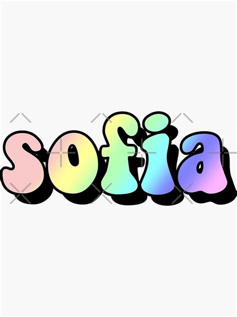 Aesthetic Rainbow Sofia Name Sticker For Sale By Star10008 Redbubble