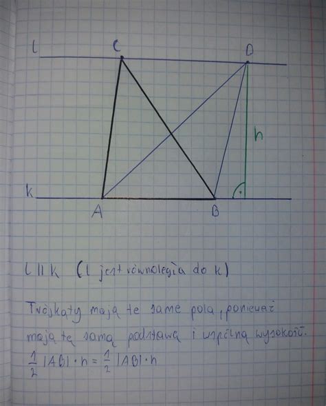 Które Trapezy Mają Równe Pola - Jeśli trójkąty mają tę samą podstawę AB, a ich wierzchołki C i D leżą