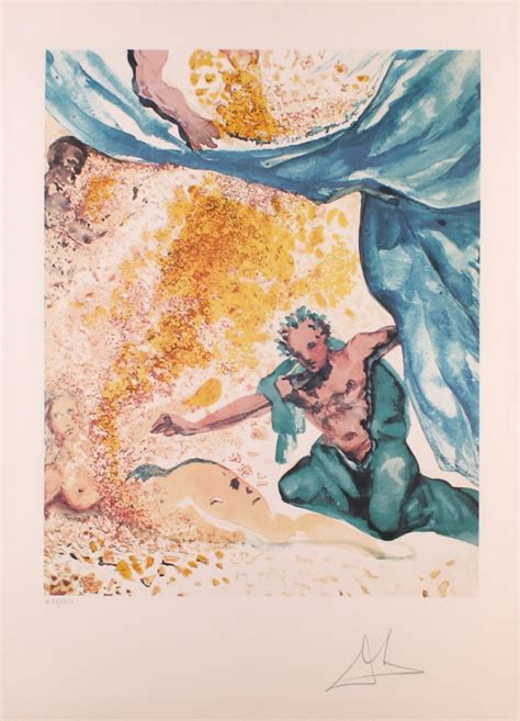 Salvador Dali Signed Adam And Eve 215x295 Limited Edition 1979