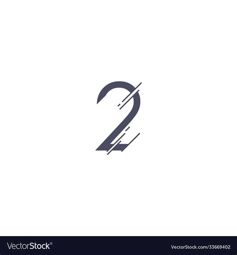 Number 2 Template Design Royalty Free Vector Image