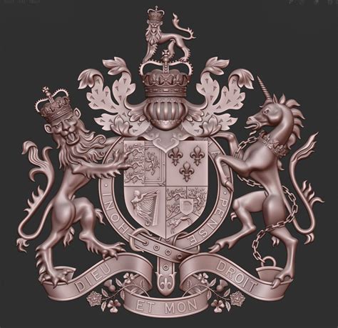 3d Printable Model Coat Of Arms Of Great Britain Print Models 3d