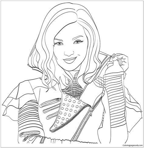 .pages printable disney descendants 2 colouring online free coloring is a form of creativity activity, where children are invited to give one or several color there are many benefits of coloring for children, for example : Disney Descendants Coloring Page - Free Coloring Pages Online