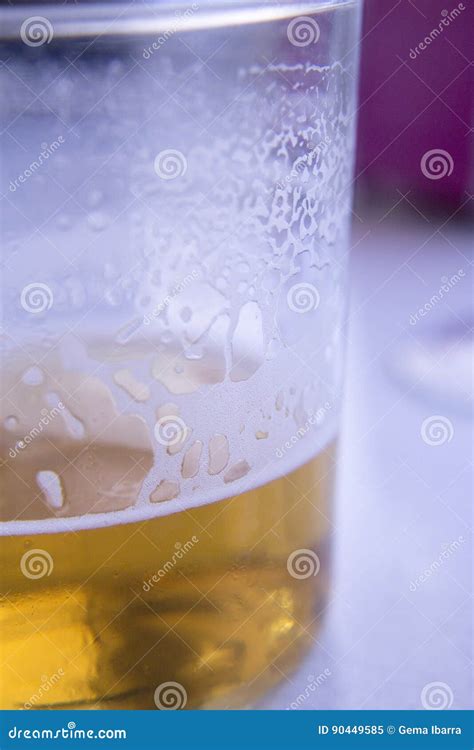 Glass Of Beer Half Full Stock Image Image Of Background 90449585