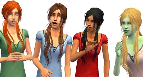 Mod The Sims Maxis Match Recolours Of Xm Sims Hair Two Styles