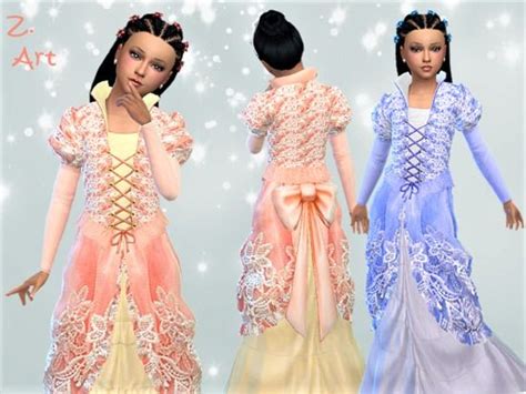 A Majestic Ball Gown For Romantic Girls D Found In Tsr Category Sims